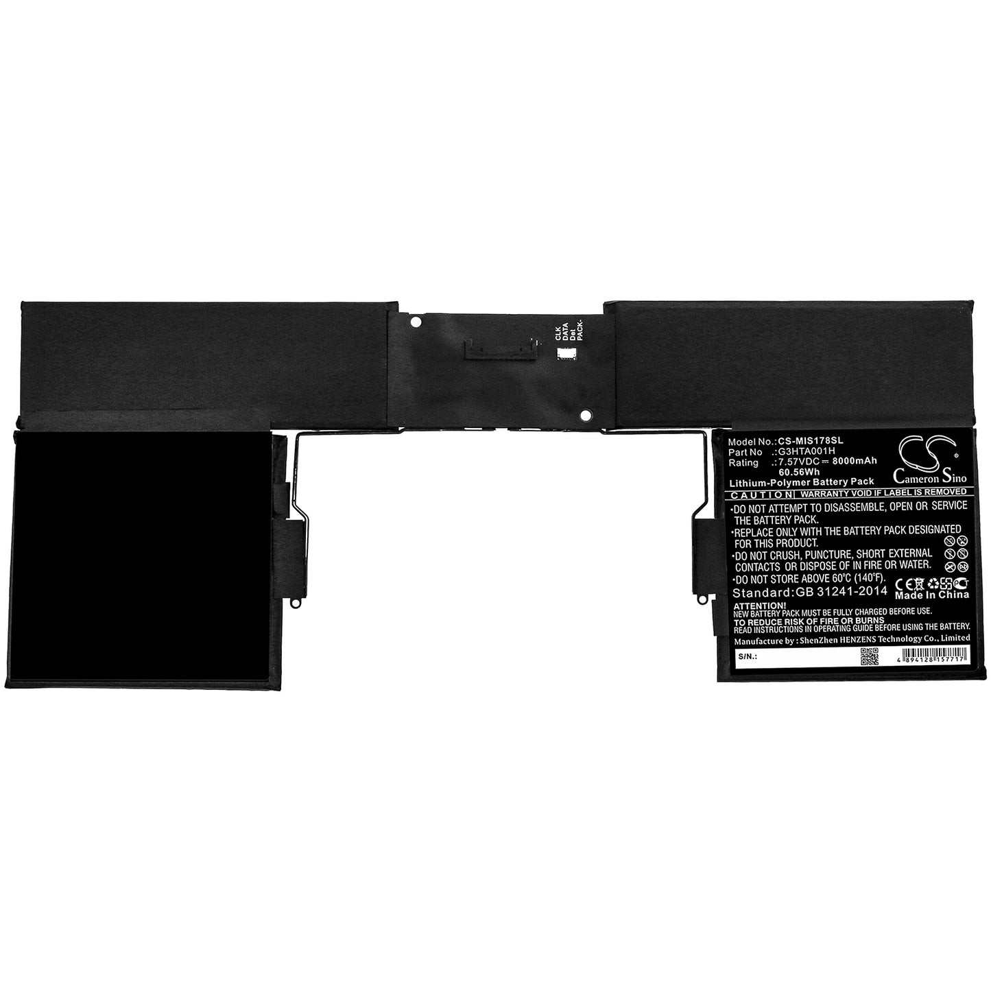 Replacement Battery for Microsoft Surface Book 1785 Tablet Screen, Part # G3HTA001H 93HTA001H