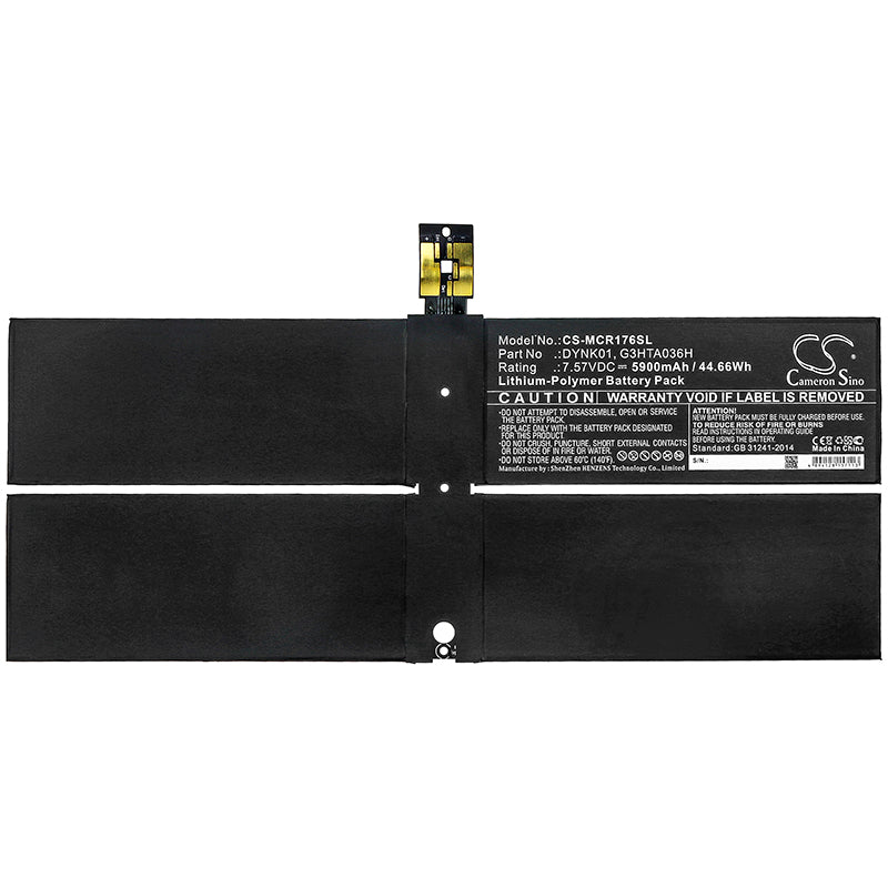 Replacement Battery for Microsoft Surface Laptop Gen 1 & 2,1769 1782 2-LQN-00004, Part DYNK01 G3HTA036H
