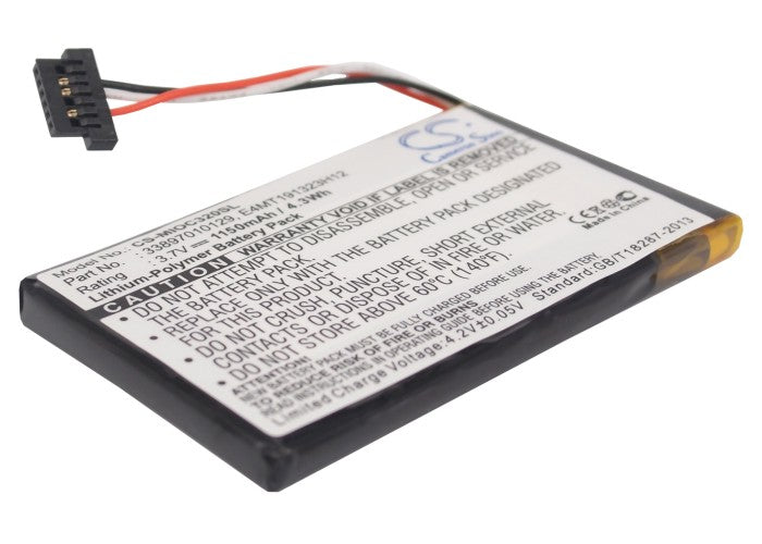 Replacement Battery for MITAC Mio C320 C323 C520 C520t C620 C620T C700 C720 C800 C810 C320B 338937010128 E4MT191323H12