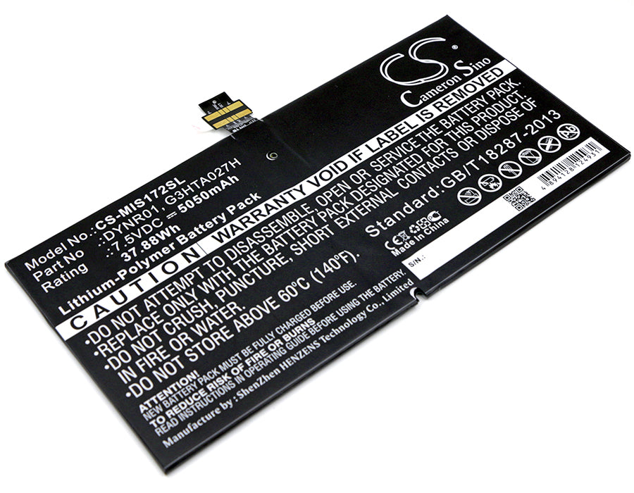 Replacement Battery for Microsoft Surface Pro 4 Tablet, Model 1724, Part # G3HTA027H