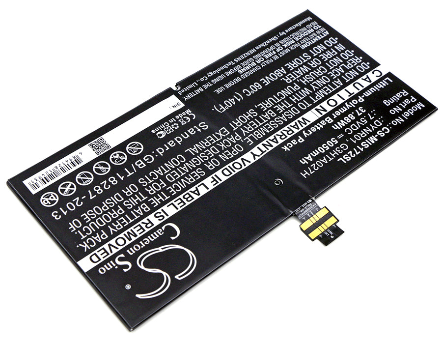 Replacement Battery for Microsoft Surface Pro 4 Tablet, Model 1724, Part # G3HTA027H