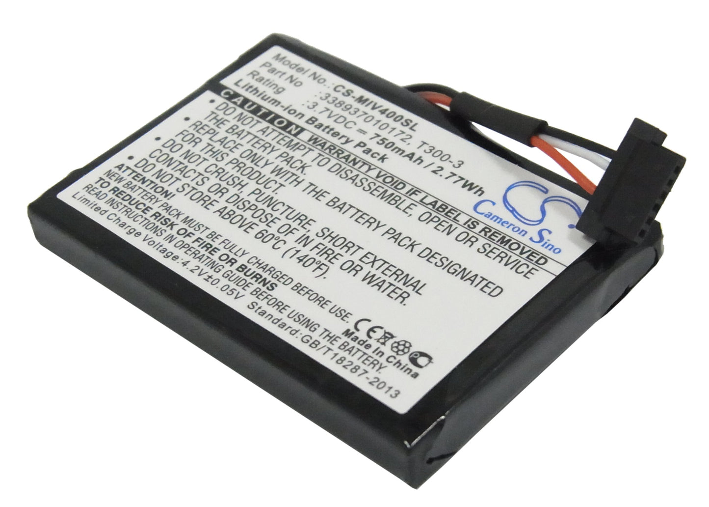 Replacement Battery for Navman MY55T MY50T S100 C40 Mitac Mio Moov 400 405 T300 T300-3 Magellan Roadmate 305-MU 3055t-LM GPS