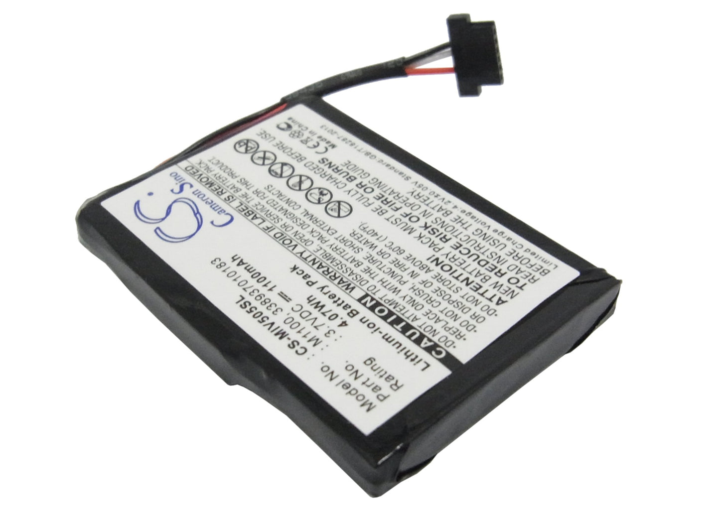 Replacement Battery for Navman/Mitac Mio Spirit MY80t MY85XLT MY500XT V505 V735 TV M1100 338937010183