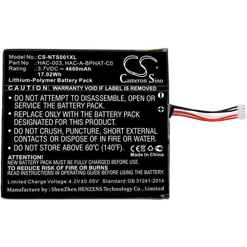Replacement Battery for Nintendo Switch Console, Part # HAC-001 HAC-003