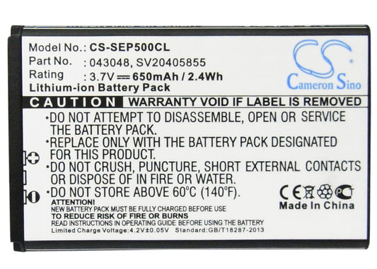 SwissVoice ePure/ePURE FULLECO DUO/L7/TAM DECT/043048/SV20405855 C0487 Cordless Phone Replacement Battery