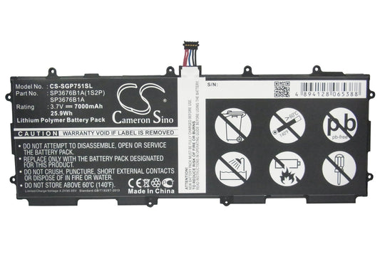 Battery for Samsung Galaxy Note 10.1 Tab/Tab 2 GT-P7500 P7510 N8000 N8010 N8020 P5110 P5100 GT-P5113 BT80 SP3676B1A