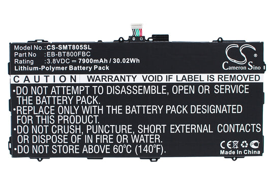 Battery for Samsung Galaxy Tab S 10.5 LTE,SM-T805Y,T807,T807A,T807P,SM-T800,SM-T801,T805,T805C,EB-BT800FBE EB-BT800FBC
