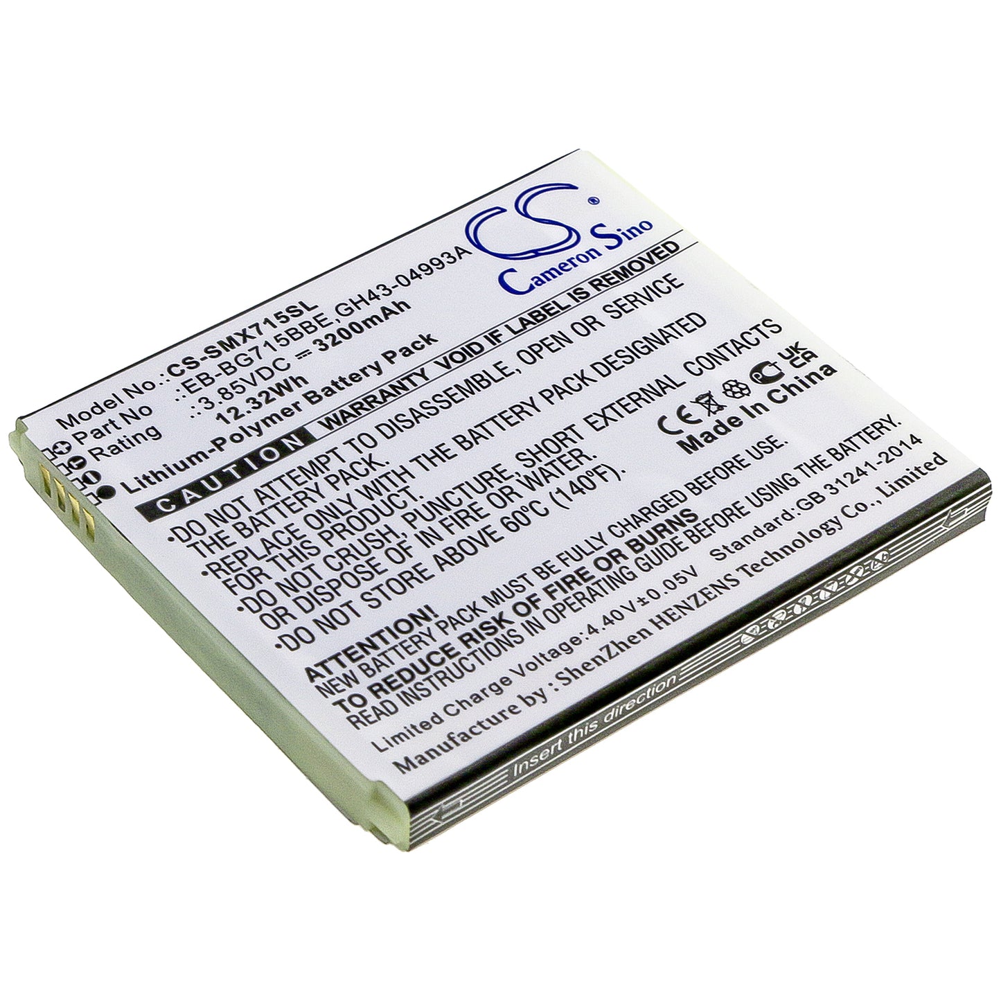 Replacement EB-BG715BBE Battery for Samsung Galaxy Xcover Pro SM-G715 SM-G715W SM-G715U SM-G715U1 SM-G715F SM-G715FN SM-G715FN-DS
