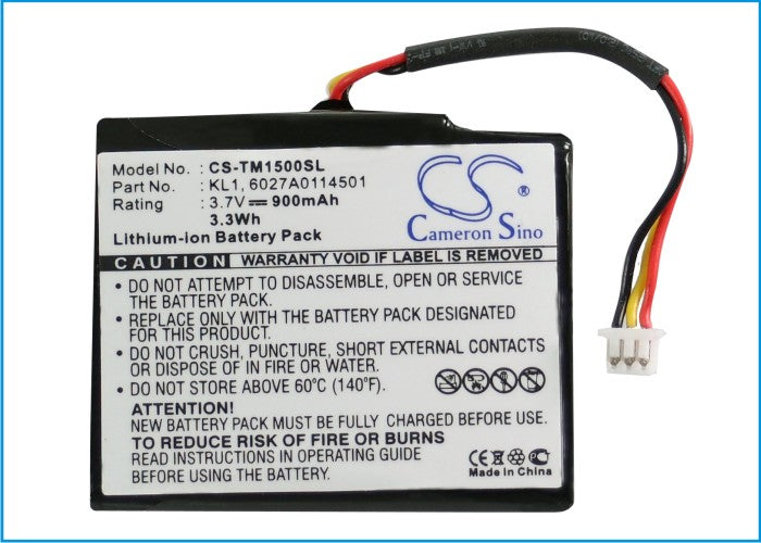 Replacement KL1 Battery for TOMTOM VIA 280 1405 1400M 1405 1405M 1405T 1435T 1435TM 1505 1505M 1505T 1535T GPS Navigator