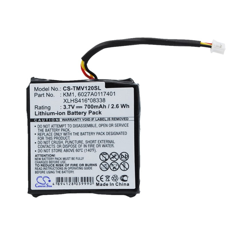 Replacement KM1 Battery for TomTom 4EH44,Start 20,Via 120,Via 125,Via Live 120,Via Live 125,Via Live Euro,Via Live Regional GPS Navigation