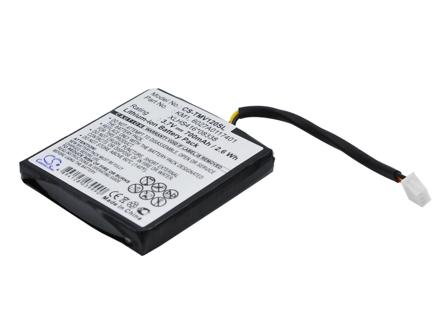 Replacement KM1 Battery for TomTom 4EH44,Start 20,Via 120,Via 125,Via Live 120,Via Live 125,Via Live Euro,Via Live Regional GPS Navigation