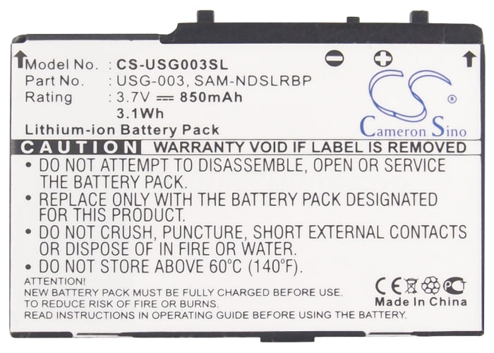 Nintendo DS/DS Lite DSL NDSL USG-003 USG-001 Replacement Battery