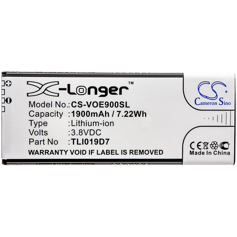 Replacement TLI019D7 Battery for Telstra Essential Plus 2018/Acatel 1/TCL U3A 5033T 5033J 5033A 5033X 5033D
