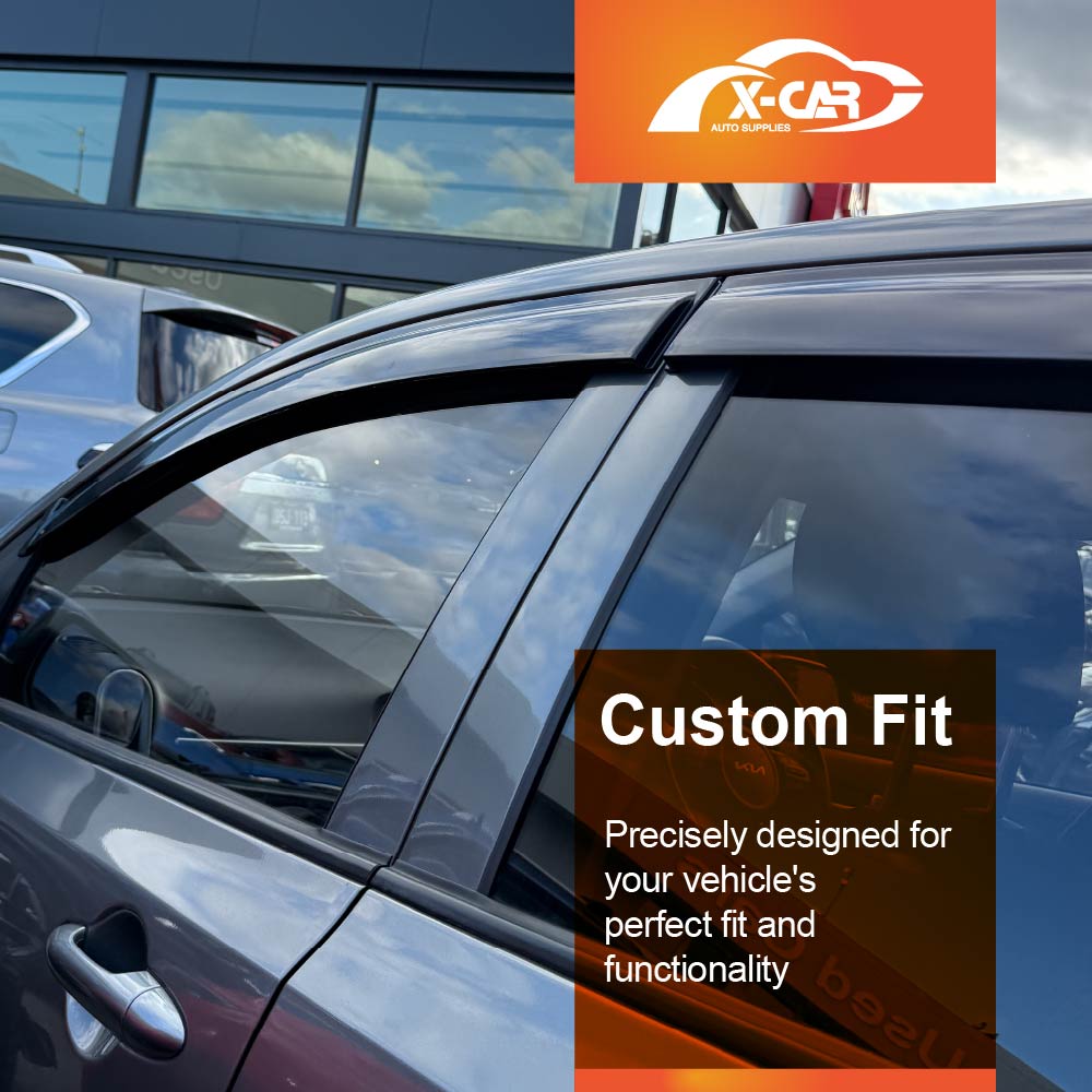 Premium Weathershields for Kia Picanto 2017-2025 Car Weather Shields Wind Deflectors Window Sun Visor 4-Piece Set