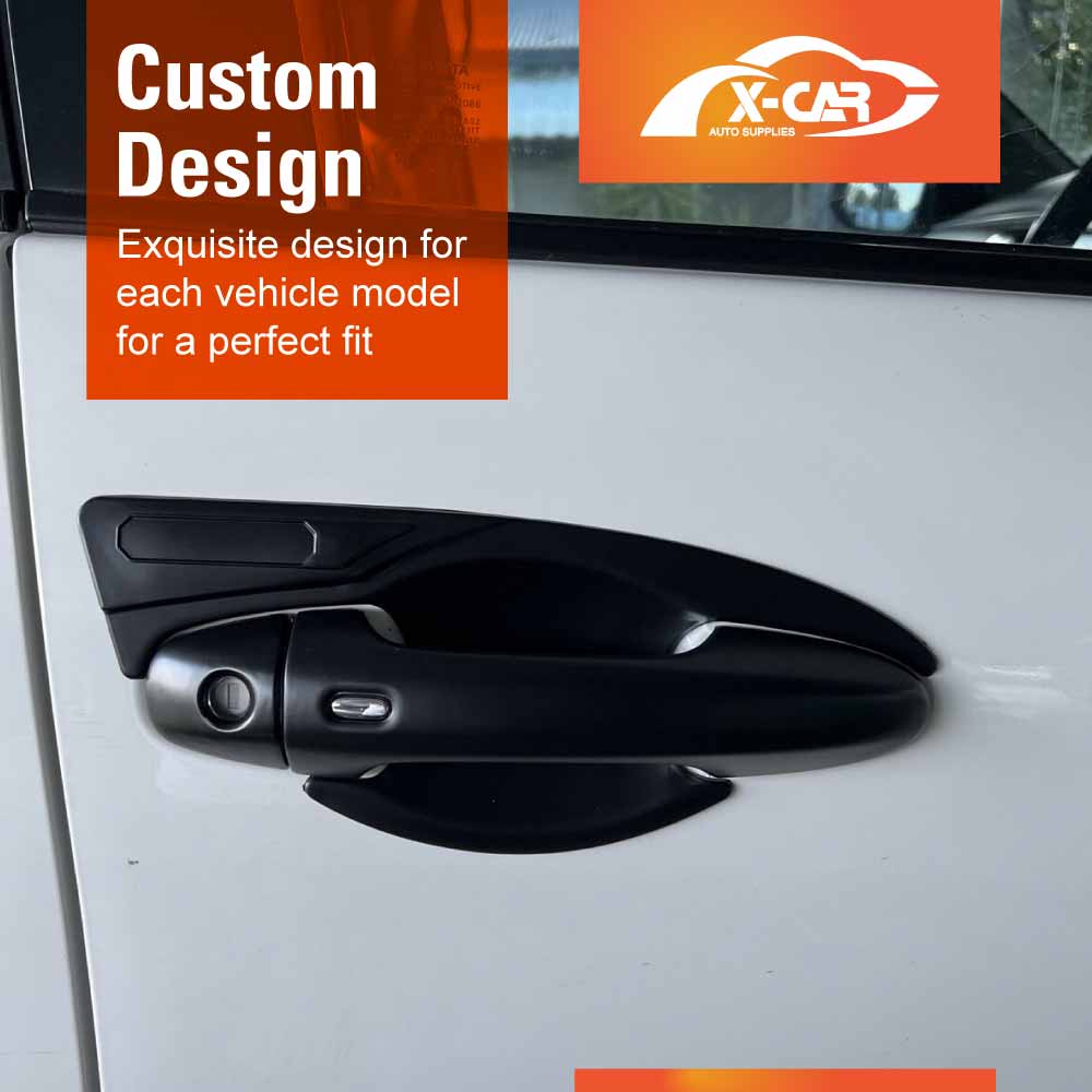 Keyless Smart Door Handles Bowl Inserts Cover for Toyota Hilux 2025-Onwards Matt Black protector