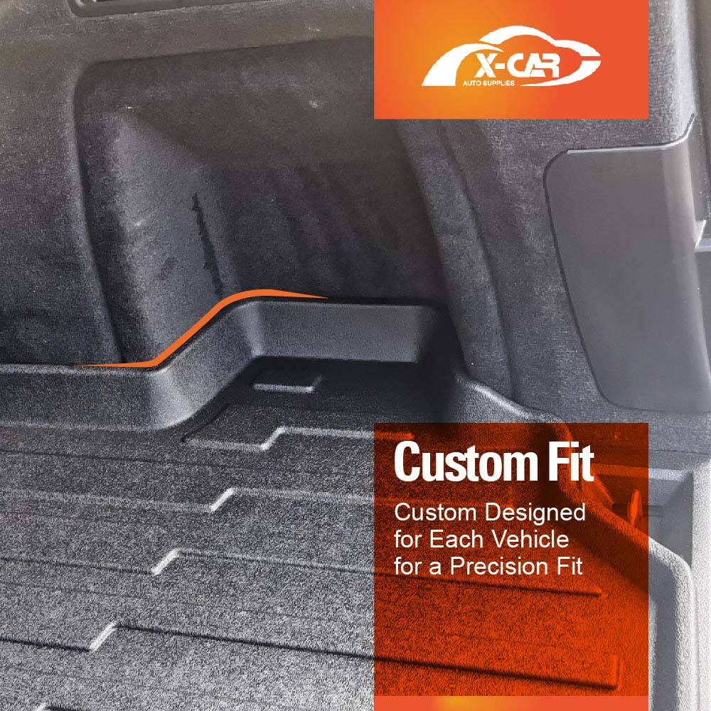 3D Floor Mats Boot Liner Set for BMW X5 X5M G05 F95 2018-Onwards All Weather Heavy Duty Cargo Car Trunk Luggage Tray