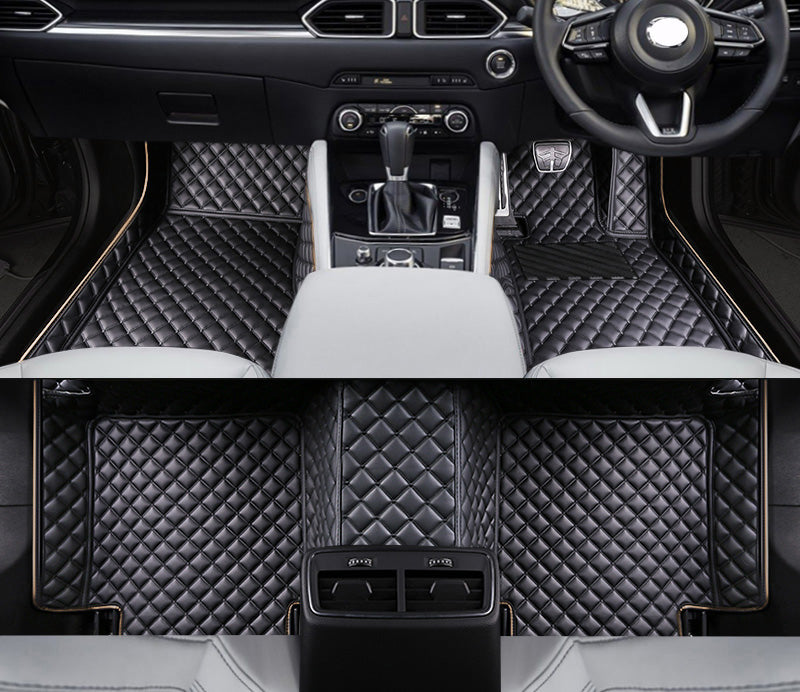 Mazda CX-5 CX5 2017-2025 Premium Custom Made PU Leather Car Mat Floor Liner Carpet Complete Set