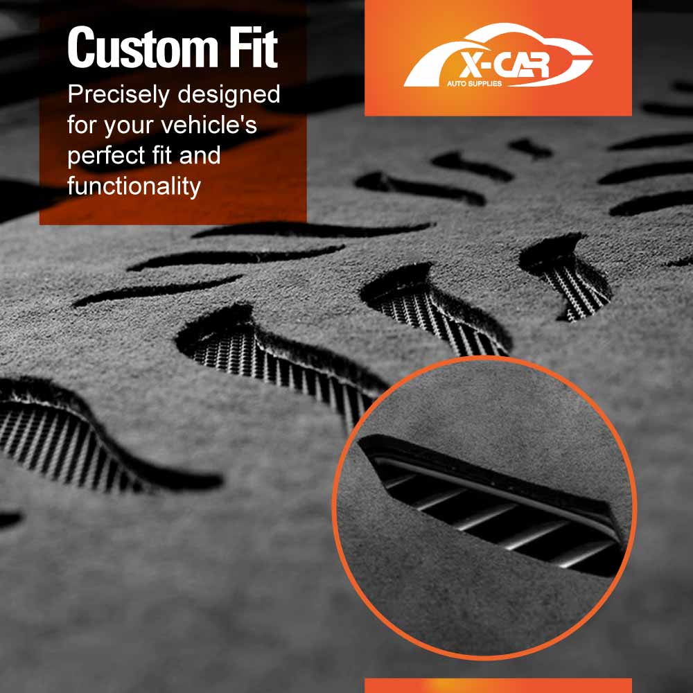 Dash Mat for Mitsubishi Eclipse Cross With HUD 2017-2020 Non-Slip Microfiber Dashboard Pad Interior Accessories