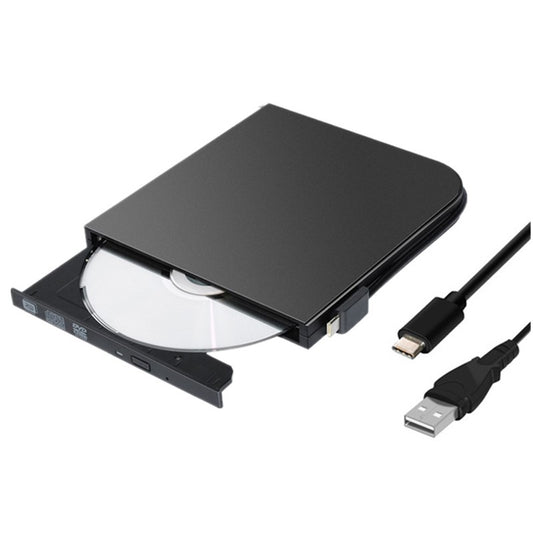 USB & TYPE-C USB-C External DVD-RW CD DVD Drive Burner ReWriter Player for Win/10/8/7 Mac OS Laptop Desktop
