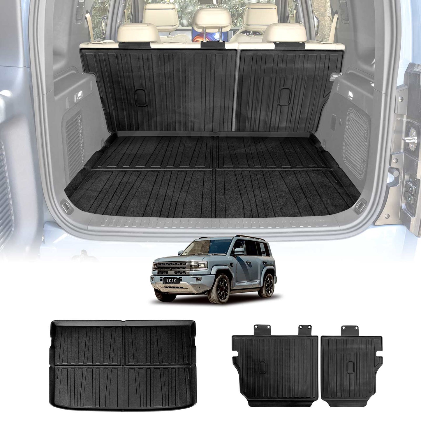 Boot Liner Kick Mats Set for DENZA B5 2026-Onwards All Weather Heavy Duty Cargo Car Trunk Back Seat Protector