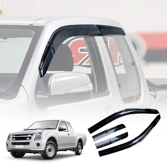 Weathershields for Isuzu D-MAX Extra Cab 2008-2012 Car Weather Shields Wind Deflectors Window Sun Visor 4-Piece Set