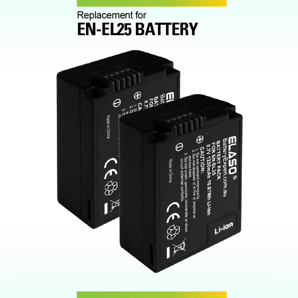 2 Replacement Battery and External USB Dual Charger for Nikon Z50/Zfc/Z 50/Z fc EN-EL25 EN-EL25a Camera