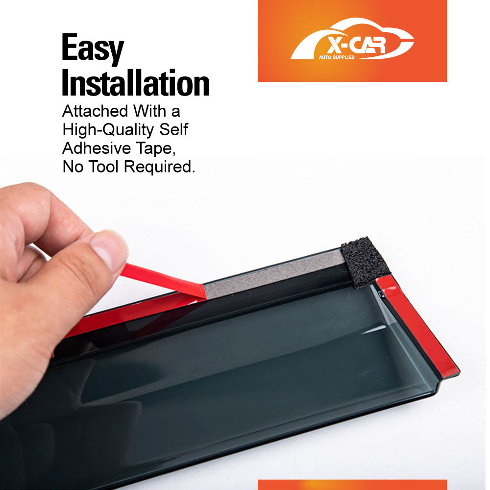 Premium Weathershields for Mazda 2 Hatch 2007-2014 Car Weather Shields Wind Deflectors Window Sun Visor 4-Piece Set