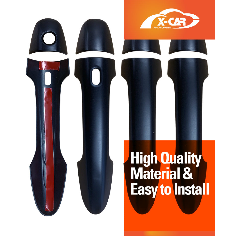 Keyless Smart Door Handles Bowl Inserts Cover for Toyota Hilux 2015-2025 Matt Black protector