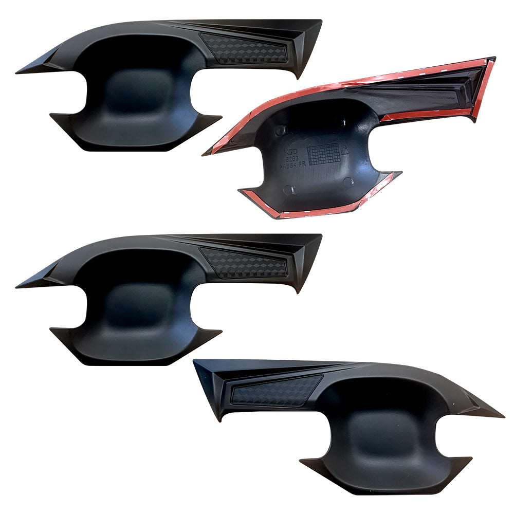 Door Handles Bowl Inserts Cover for ISUZU D-MAX DMAX Dual Cab 2020-Onwards Matt Black protector