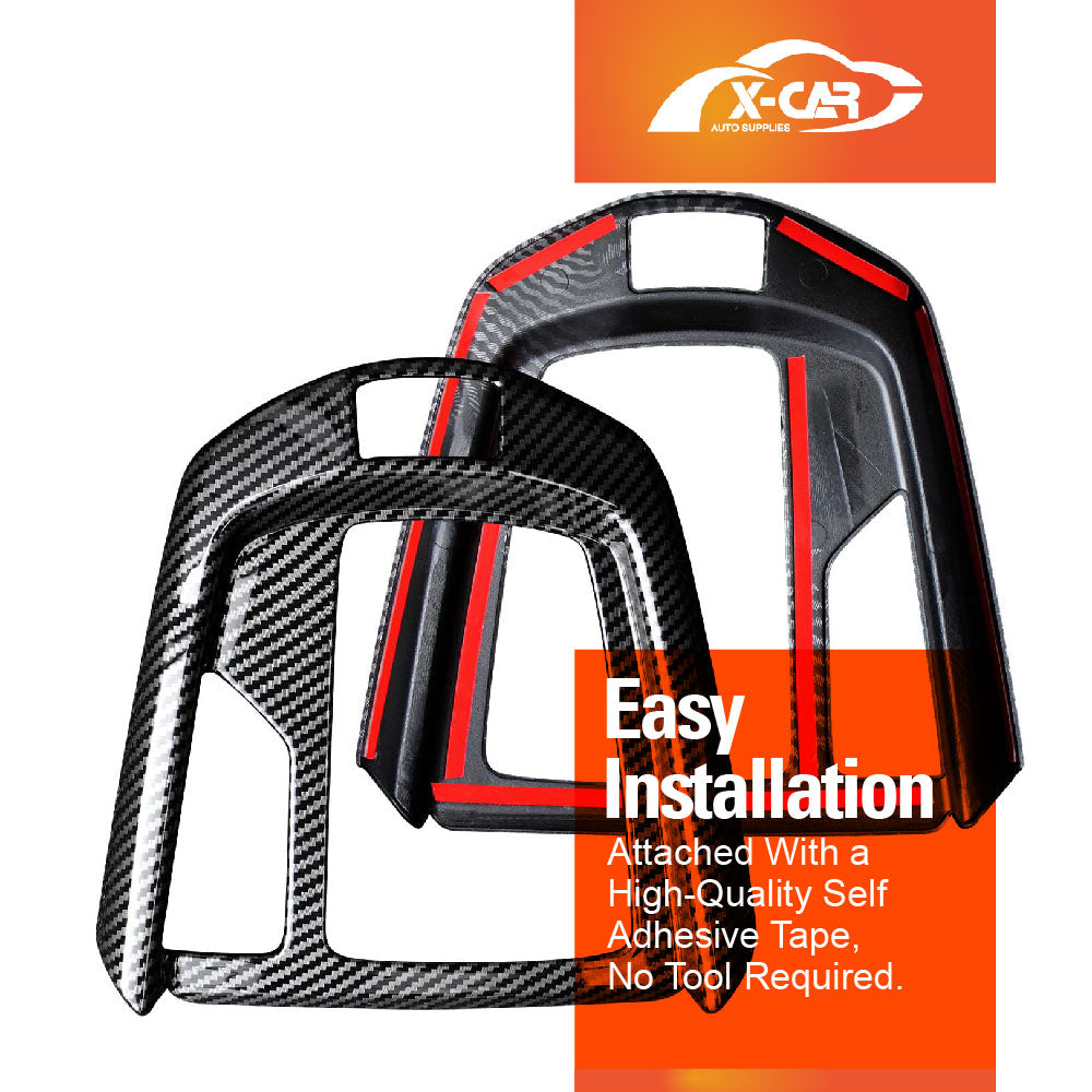 Carbon Fiber Style Center Console Gear Shift Cover Frame Trim Protector for Mazda CX-3 CX3 Auto 2015-Onwards