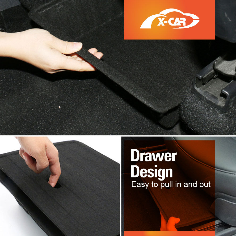 Car Under Seat Storage Box for Tesla Model Y 2022-2025 Front Seats Organizer Tray Flocking