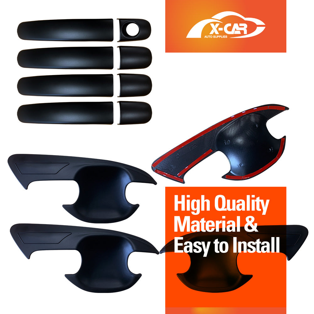 Door Handles Bowl Inserts Cover for Ford Ranger 2011 2012 2013 2014 2015 2016 2017 2018 2019 2020 2021 2022 Matt Black protector