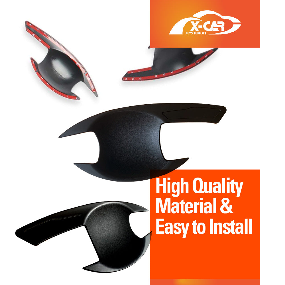 Door Handles Bowl Inserts Cover for Mitsubishi Pajero Sport 2015-2025 Matt Black protector