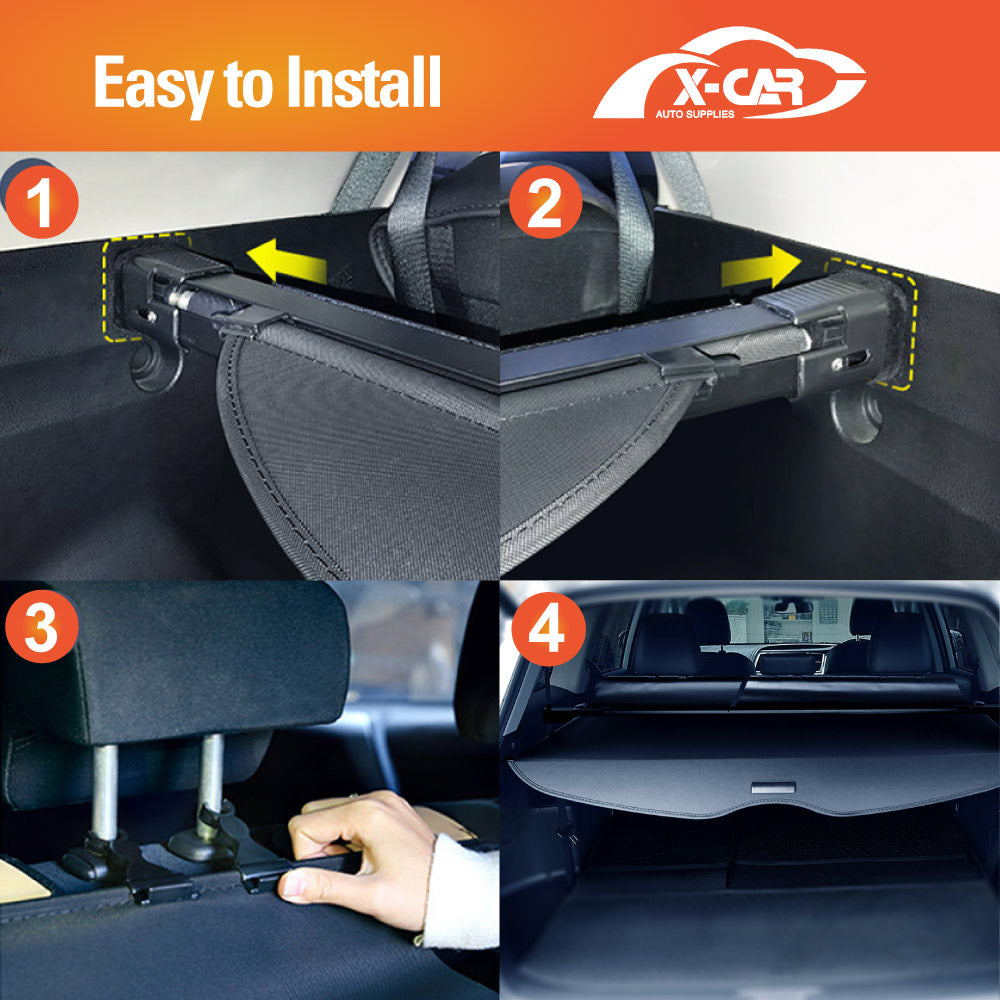 Retractable Car Trunk Shelf Shade Rear Cargo Security Shield Luggage Cover for Toyota Kluger 2014-2021