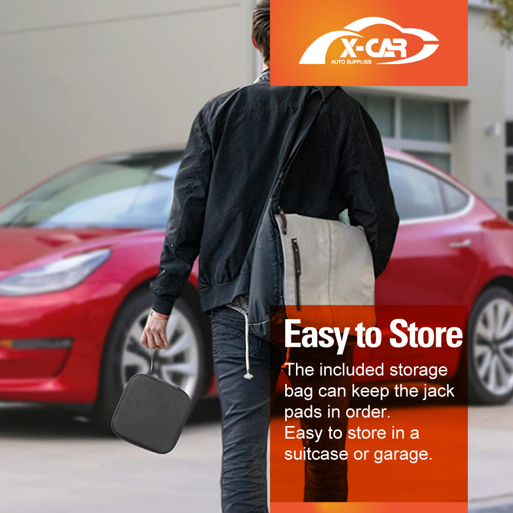 Lifting Jack Pad for Tesla Model 3/S/X/Y, 4 Pucks with a Storage Case, Accessories for Tesla Vehicles