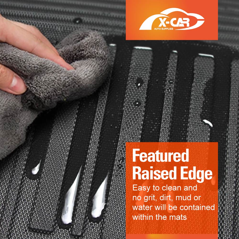 Front Rear Floor Mats for Nissan Patrol 2012-2024 Y62 Series Heavy Duty All Weather Car Mats Carpet Liner Set