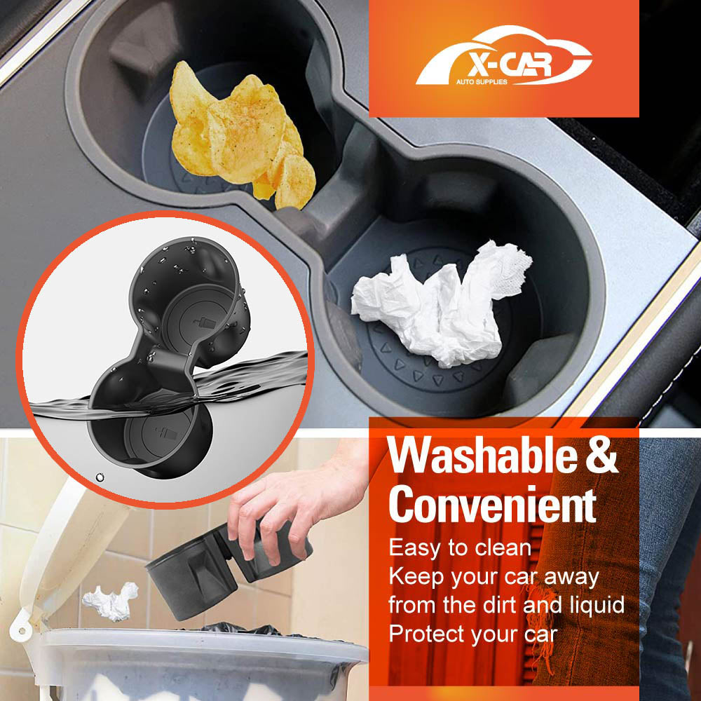 Cup Holder Insert for Tesla Model 3 Highland 2023-Onwards Centre Console Rubber Interior Accessories