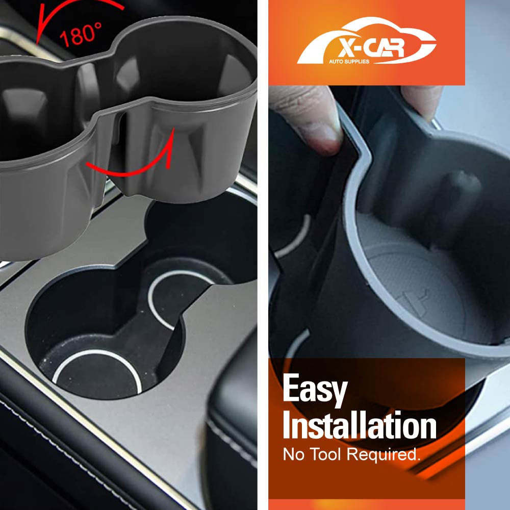 Centre Console Rubber Cup Holder Insert for Tesla Model 3 2017-2023 and Model Y 2021-2025