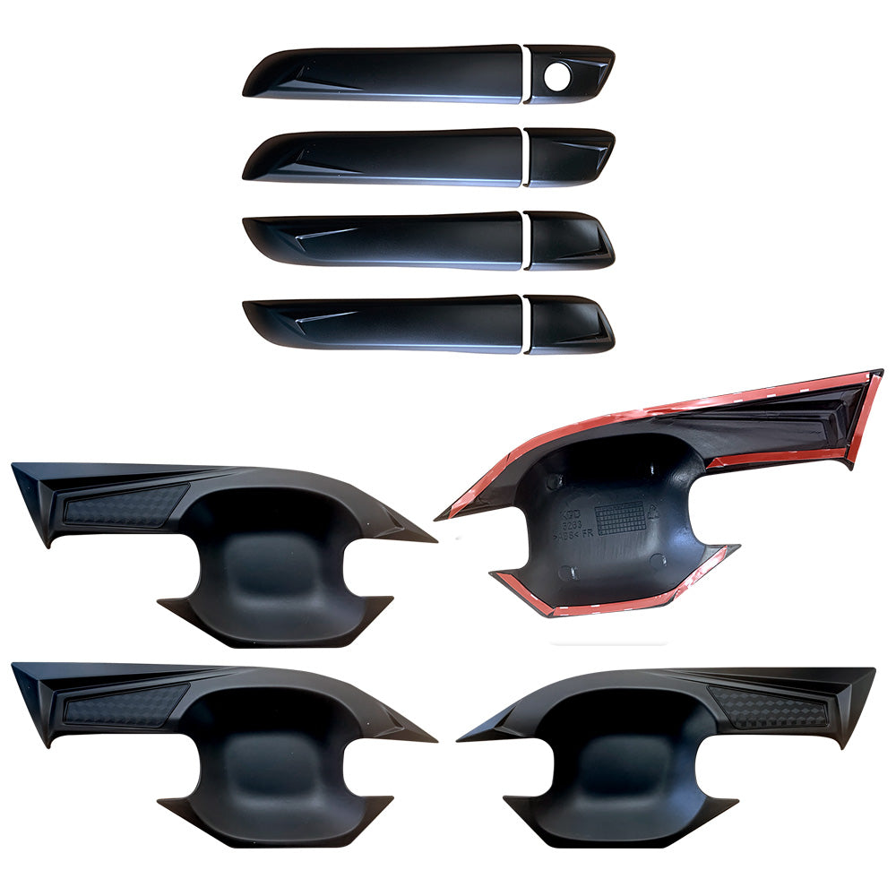 Door Handles Bowl Inserts Cover for ISUZU D-MAX DMAX Dual Cab 2020-Onwards Matt Black protector