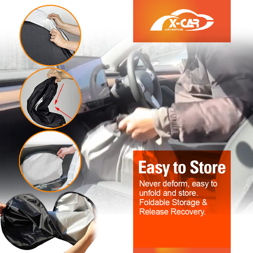 WindScreen Sun Shade for Volkswagen Tayron 2025-Onwards Blocks UV Rays Foldable Custom Wind Screen Sun Visor Protector