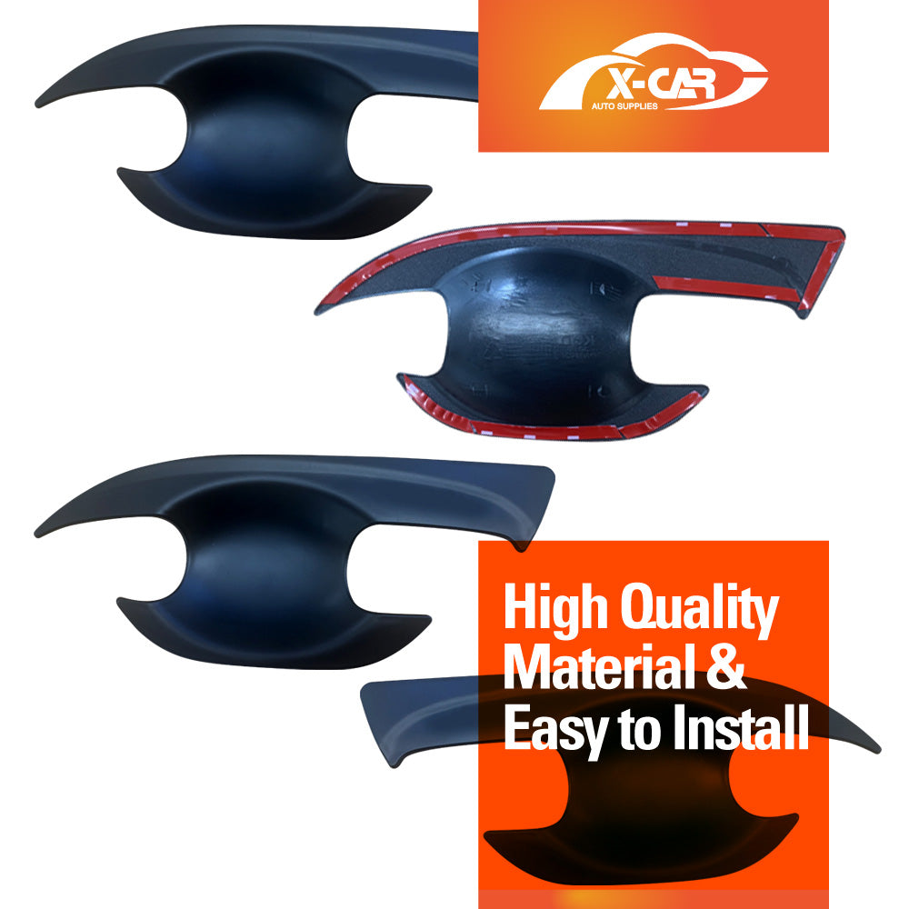 Door Handles Bowl Inserts Cover for Nissan Navara D23 NP300 2015-2025 Matt Black protector