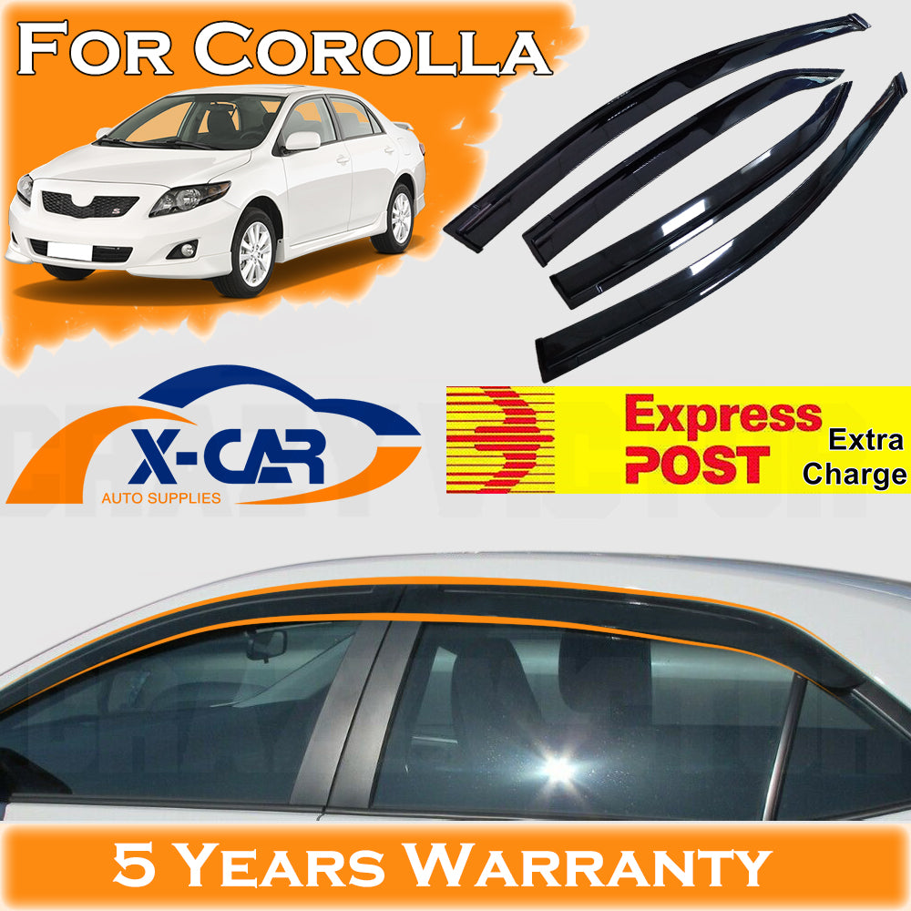 Weathershields for Toyota Corolla Sedan 2007-2013 Car Weather Shields Wind Deflectors Window Sun Visor 4-Piece Set