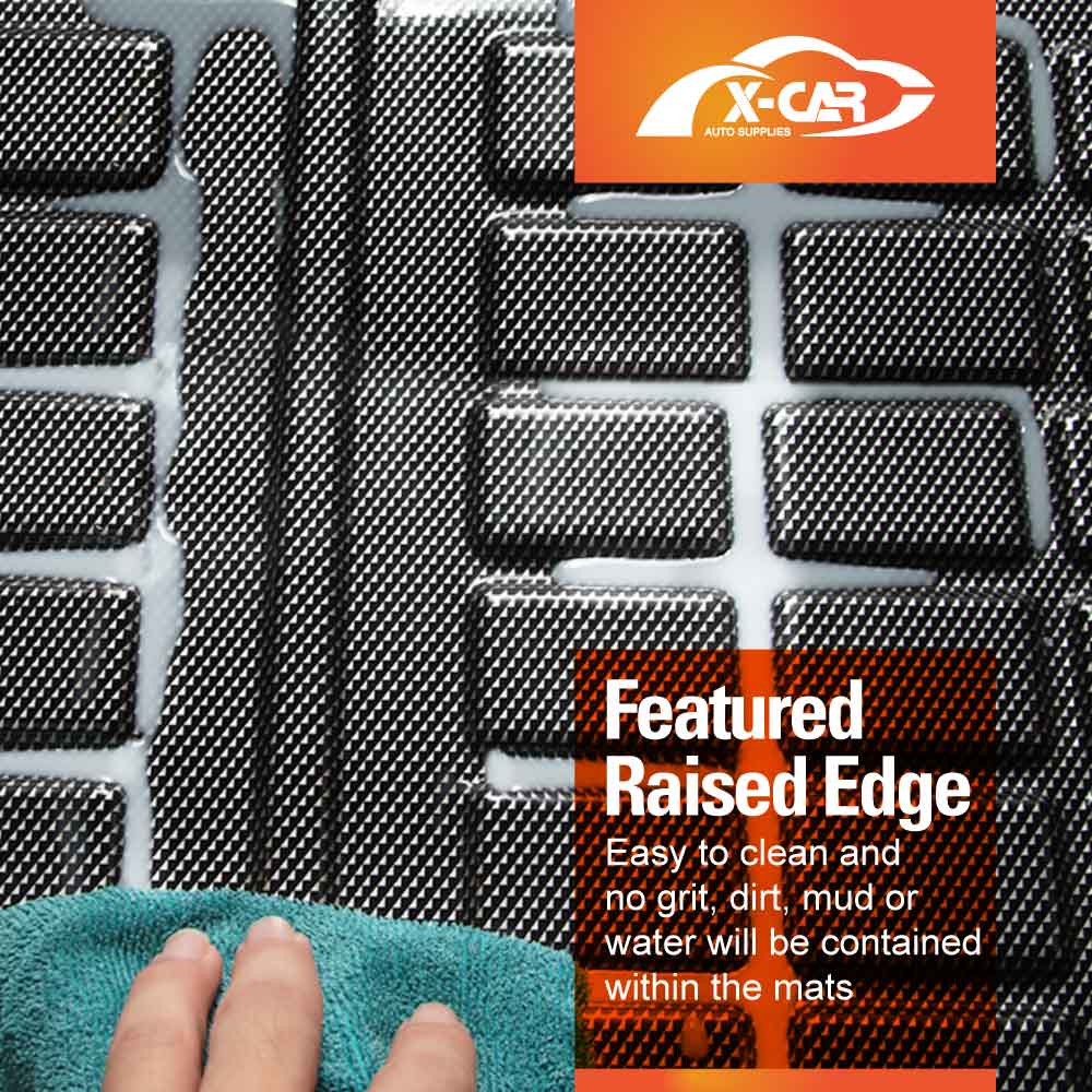 Carbon Fiber Texture Boot Liner for Tesla Model Y 2022-2025 Heavy Duty Front Rear Well Storage Cargo Trunk Cover Mat Luggage Tray