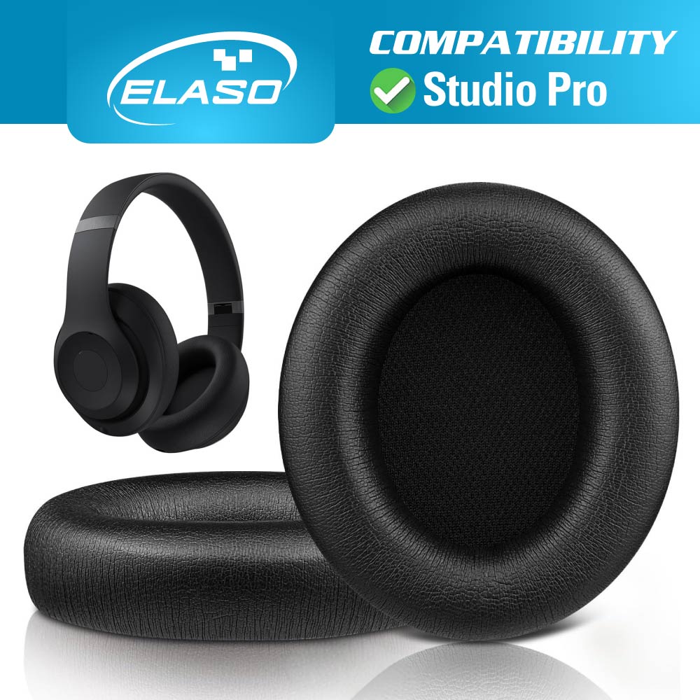 Replacement Ear Pads Cushions Black for Beats Studio Pro Wireless Headphone