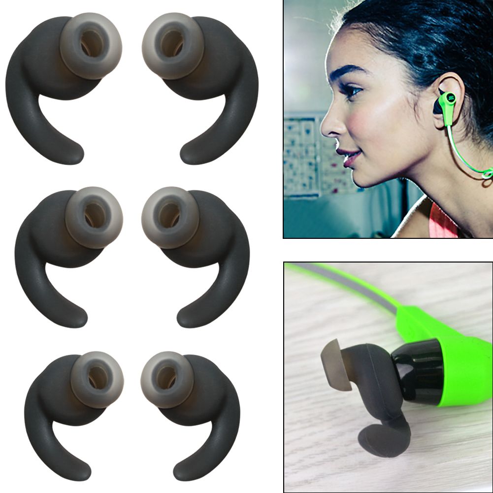 3 Pairs Replacement Silicone Earbuds Ear Tips for Eartips  JBL Synchros Reflect Min/BT sports Headphone