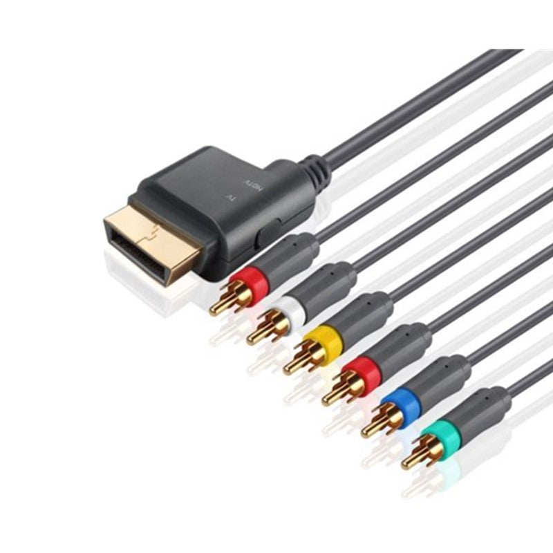 Microsoft Xbox 360 Composite Component HD TV HDTV RCA AV Audio Video Cord Cable