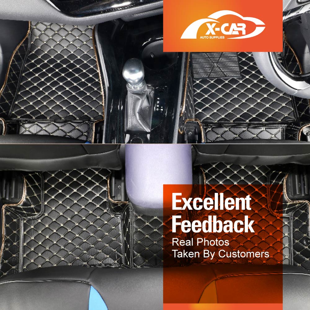 Premium Custom Made PU Leather Car Mat Floor Liner Carpet Complete Set for Toyota CHR C-HR 2016-2023