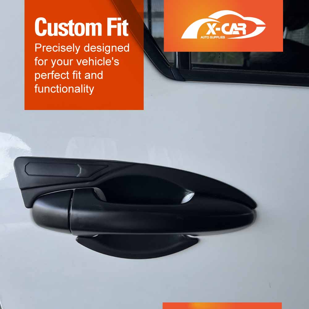 Keyless Smart Door Handles Bowl Inserts Cover for Toyota Hilux 2025-Onwards Matt Black protector