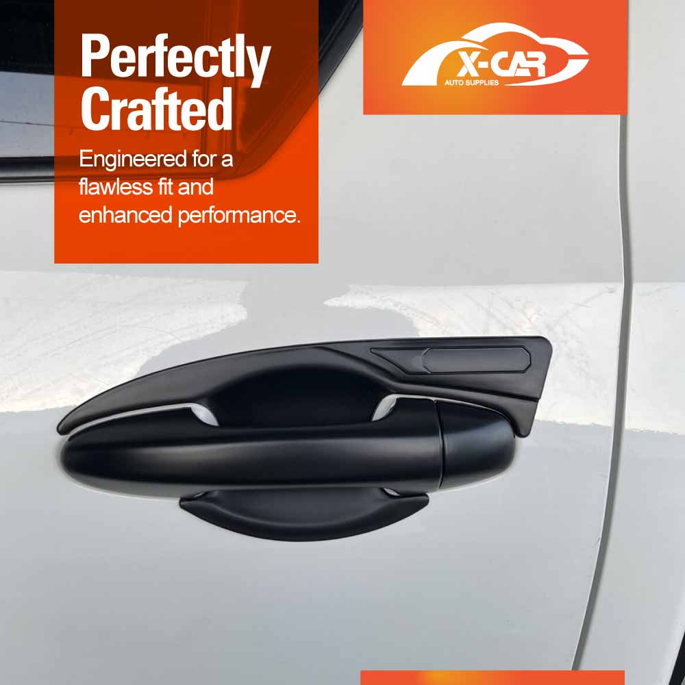 Keyless Smart Door Handles Bowl Inserts Cover for Toyota Hilux 2025-Onwards Matt Black protector