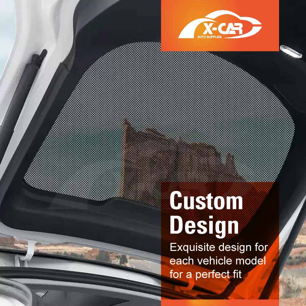 Rear Windscreen Glass Roof Sunshades for Tesla Model Y 2022–2025 White Sunroof UV Heat Protection Mesh Sun Blind